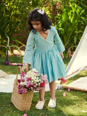 Daisy Embroidered Cotton Dress