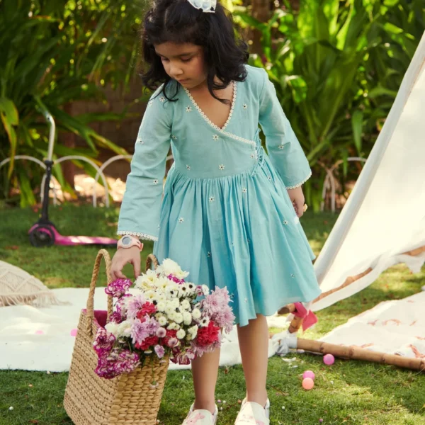 Daisy Embroidered Cotton Dress