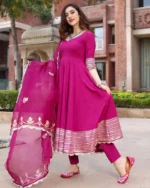 Sparkling Purple Gotapatti Suit Set