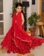 Kiara Red Bandhani Georgette Lehenga Set