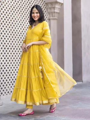 Dahabi Gotapatti Cotton Suit Set