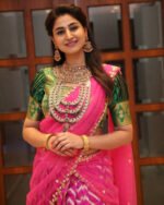 Fabric Printed Half Saree