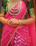 Fabric Printed Half Saree