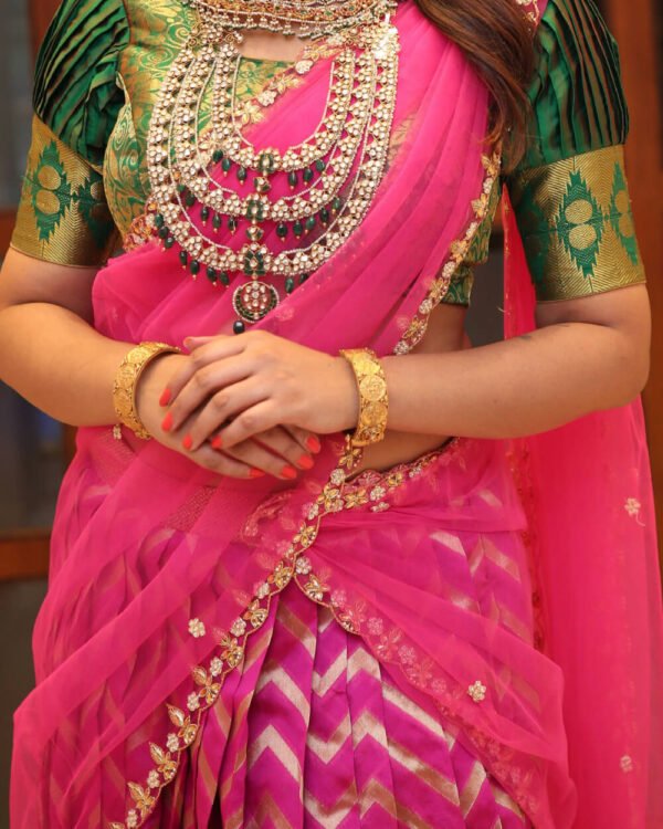 Fabric Printed Half Saree